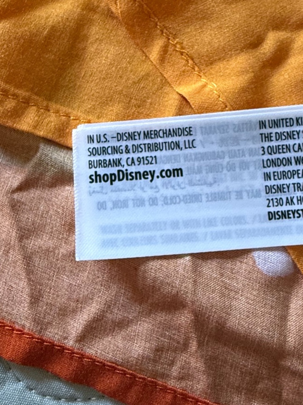 Disney Orange Tie-Front Midi Dress with Bird Border - Picture 11 of 11